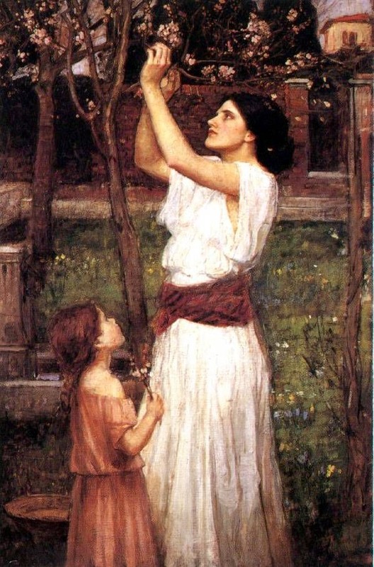 John William Waterhouse: Gathering Almond Blossoms - 1916