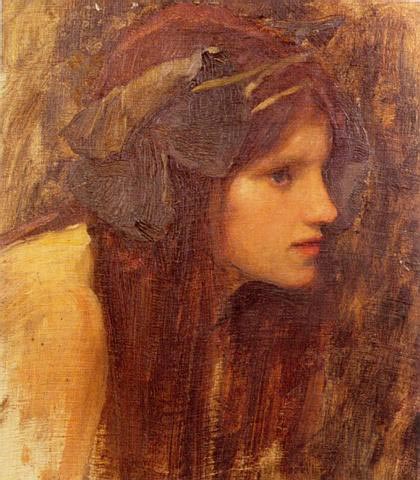 John William Waterhouse: A Naiad (study) - 1893