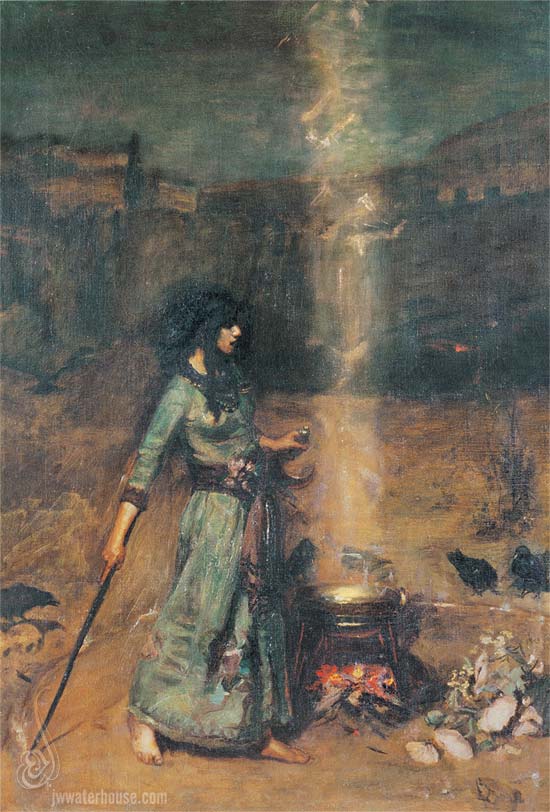 John William Waterhouse: The Magic Circle (study) - 1886