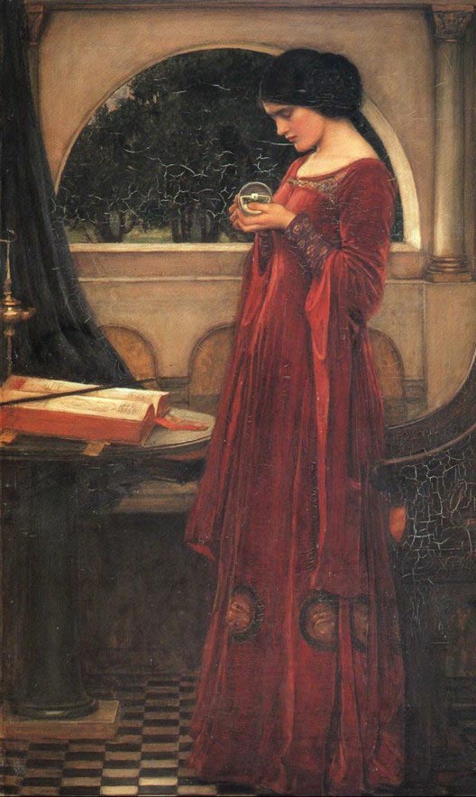 John William Waterhouse: The Crystal Ball [without the skull] - 1902