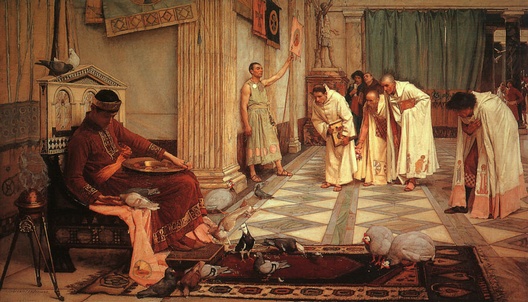 John William Waterhouse: The Favorites of the Emperor Honorius - 1883