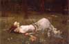 Ophelia [lying in the meadow] (1905)